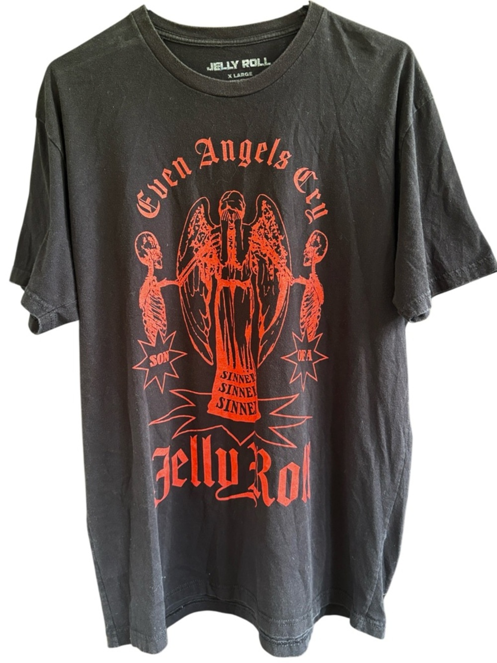 Jelly Roll Even Angels Cry Tee Size XL